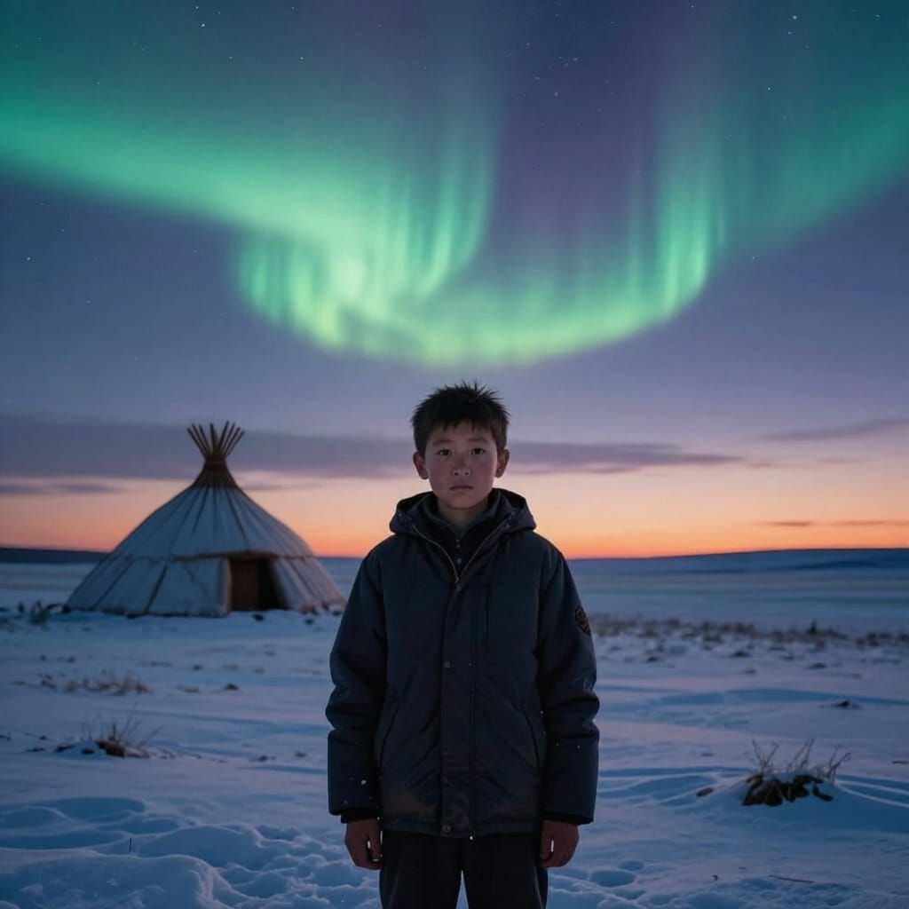 Young Sakha Man Embraces Heritage and Future