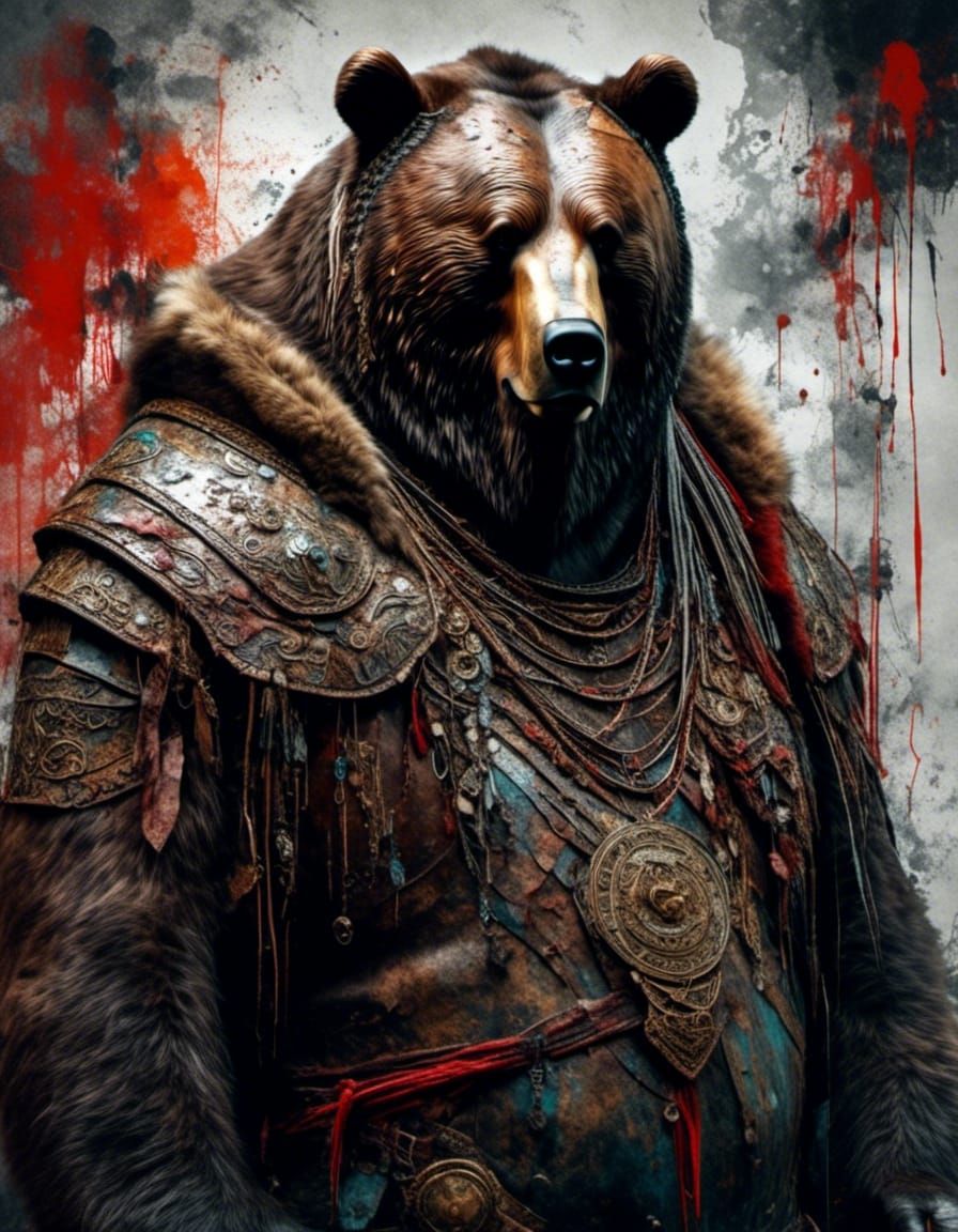 Viking Bear Lord Portrait in Traditional Icelandic Dress