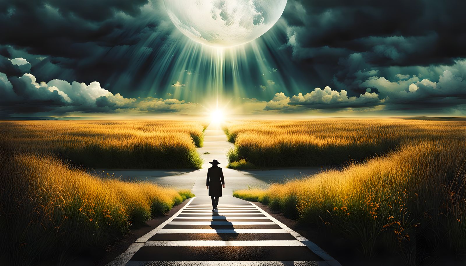 Wandering Sky Through Heaven and Hell in Vibrant Crosswalks