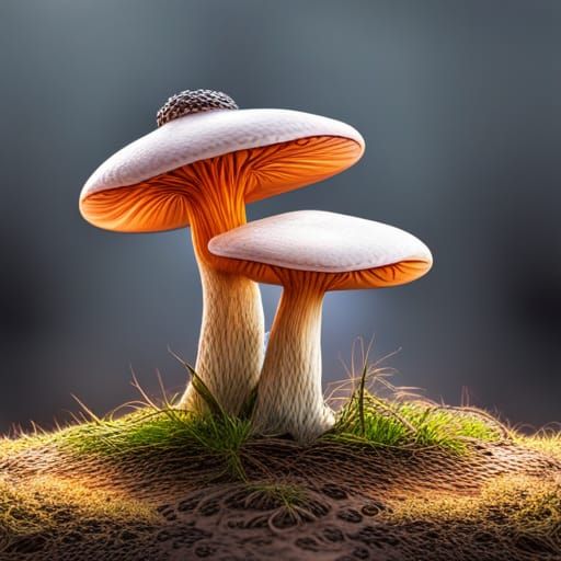 Hyperrealistic Toadstool Photography in Cinematic Style