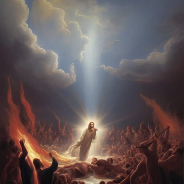 Jesus Triumphs Over Evil in Fiery Confrontation