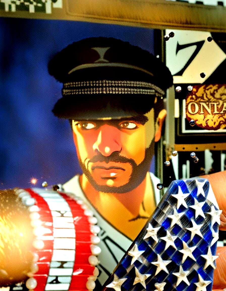 Patriotic Officer in Wargame Style