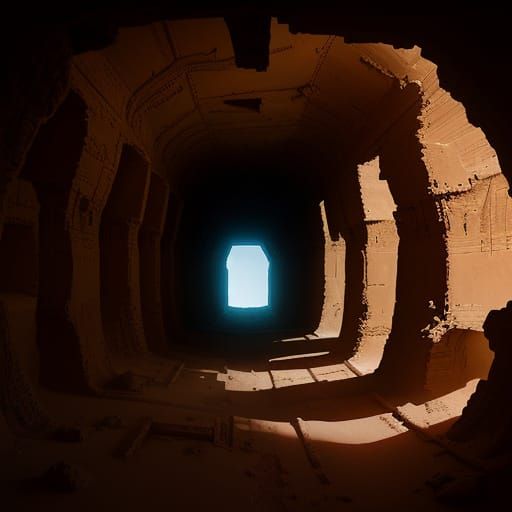 Ancient Egyptian Settlement Discovered on Mars in Sci-Fi Art