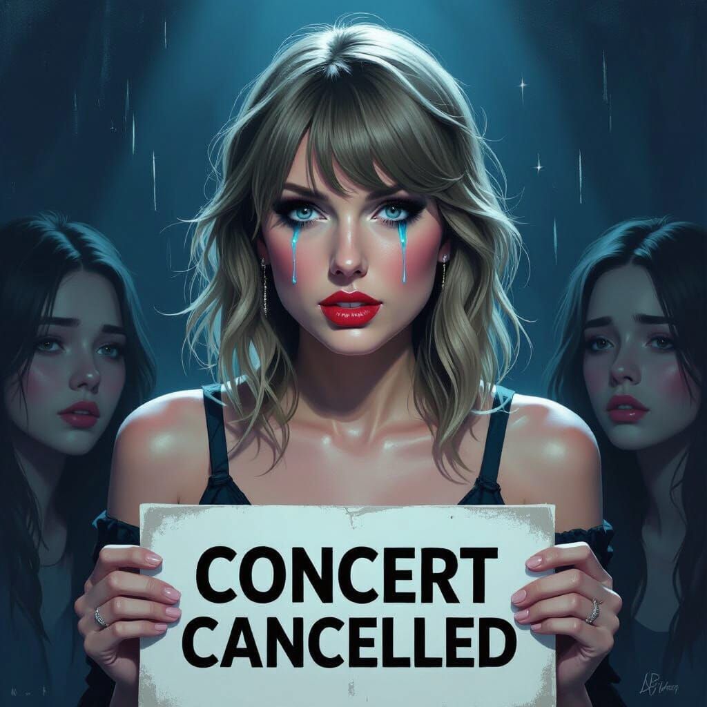 Taylor Swift and Fans React to Concert Cancellation Poster