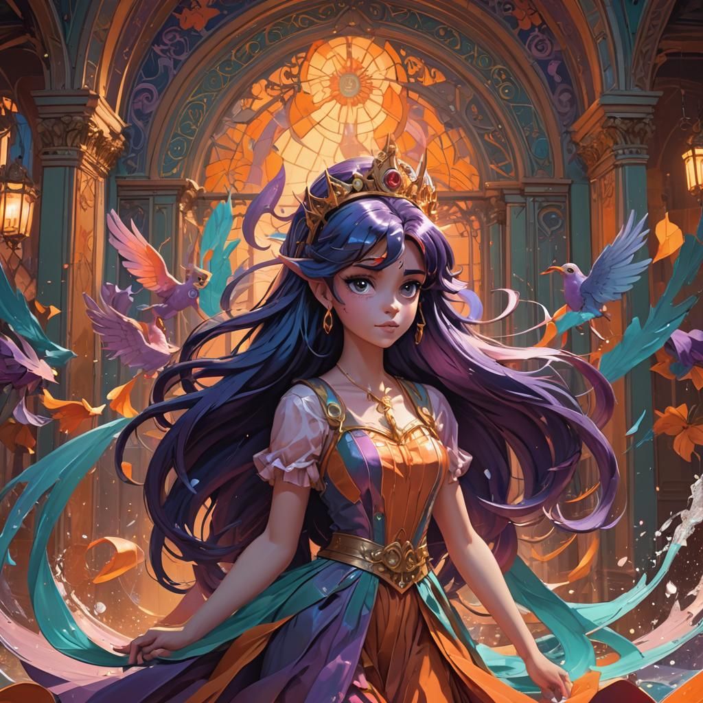 Glamorous Twilight Sparkle in Triadic Colors