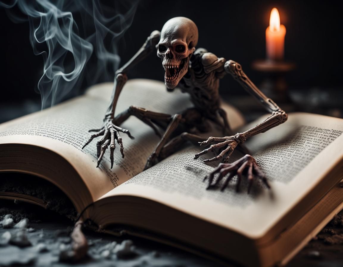 Macabre open book