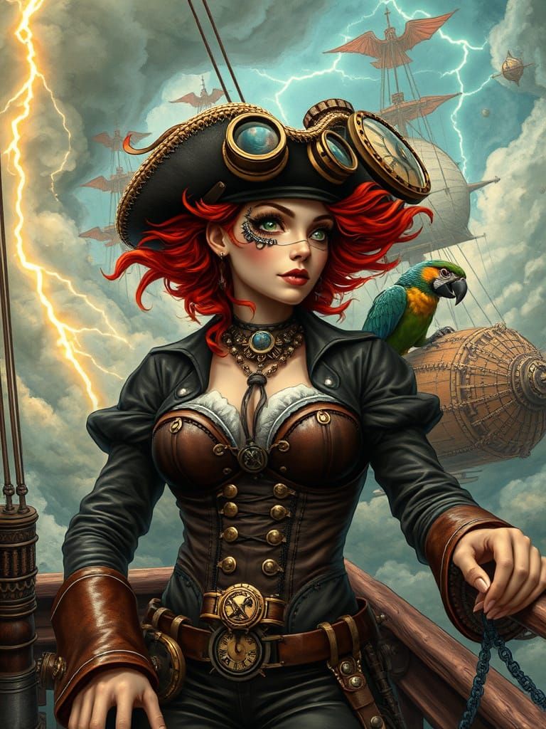 Steampunk pirate captain 1