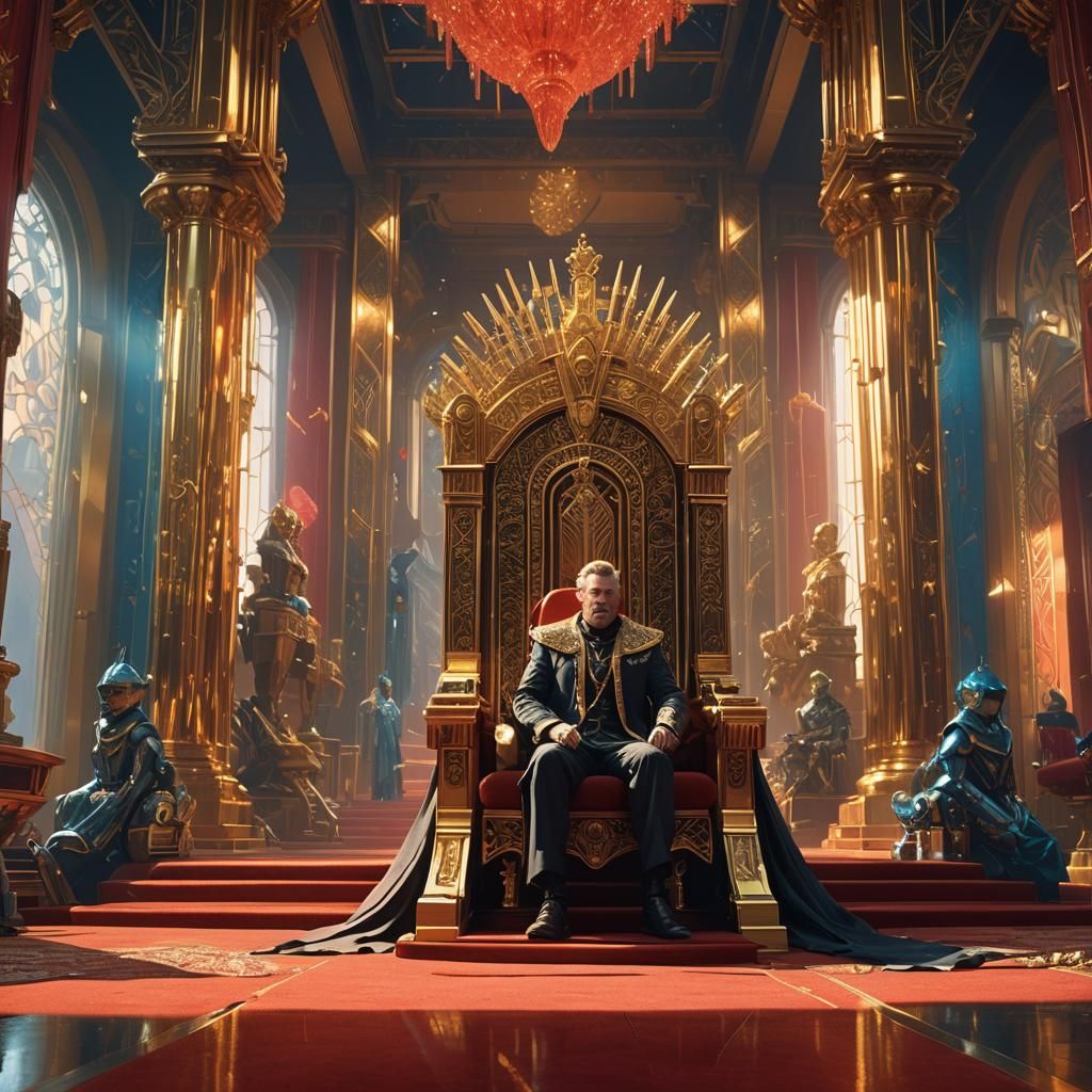 Majestic Golden Throne Room Radiates Power and Opulence