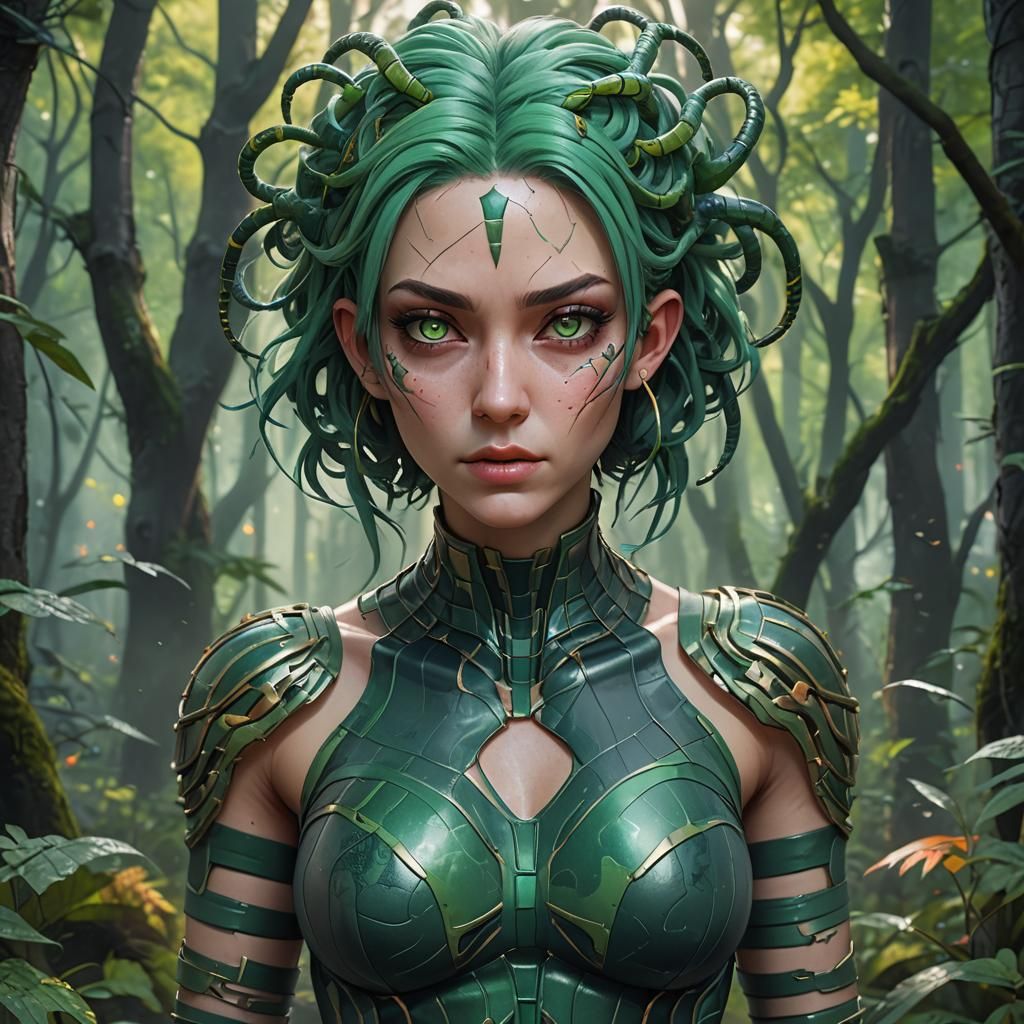 Emerald Illusion in Vibrant Cityscape