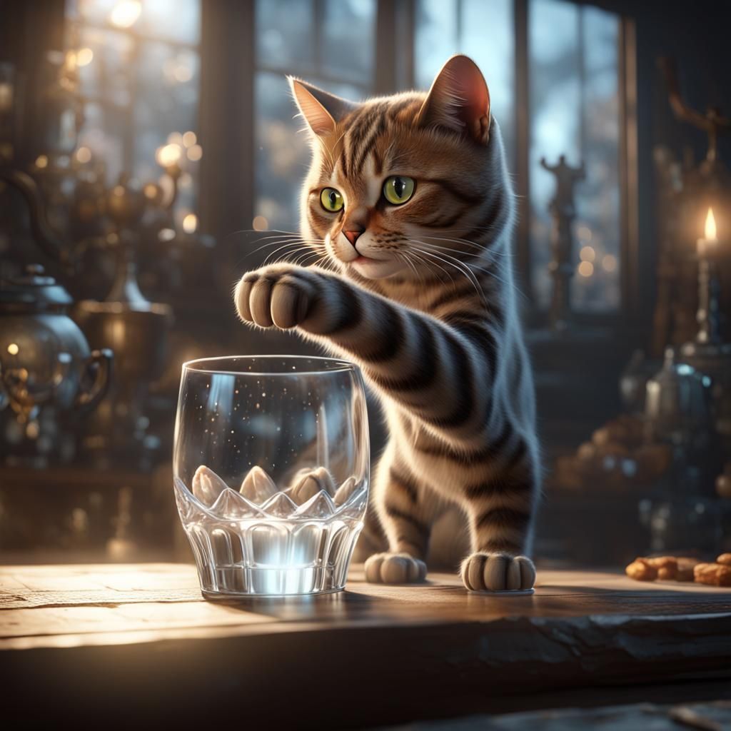 Feline Frenzy in Epic 3D Graphics
