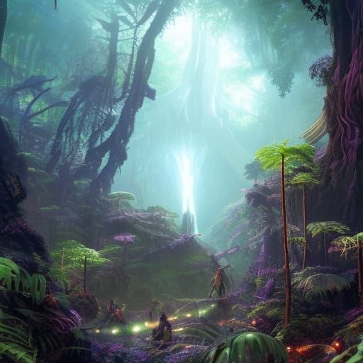 Aurora Whispers in Pandora's Dreamforest