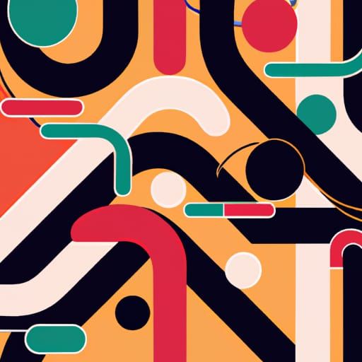 Vibrant Geometric Pattern Artwork with Clean Lines