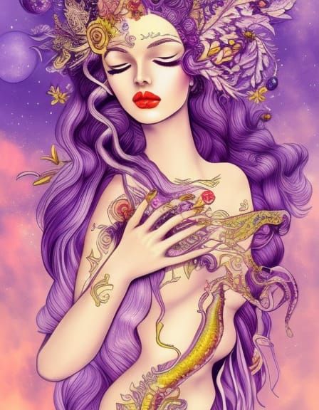 Goddess of Harmony in Vibrant Splendor