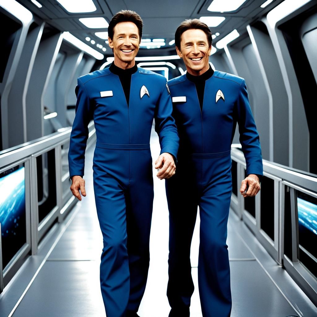 Malcolm Reed in Starship Enterprise Bridge