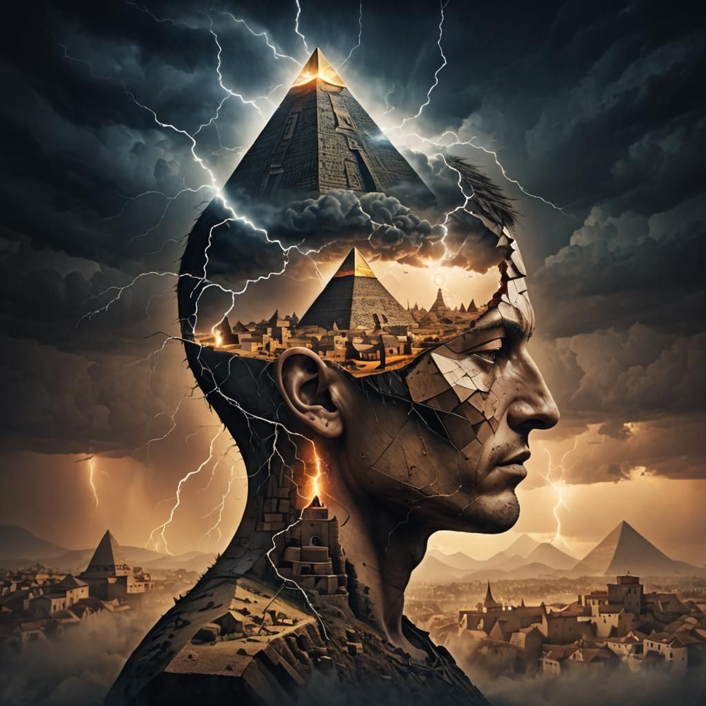 Surreal Metropolis with a Glimpse of Ancient Wisdom