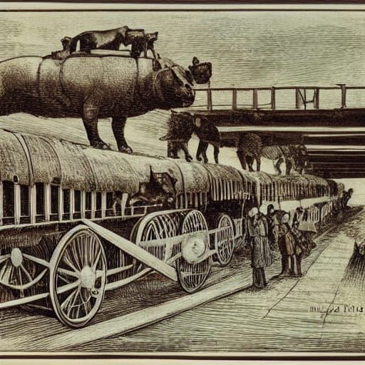 Hippo Train in Artistic Harmony