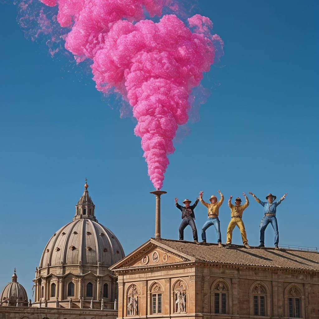 Fabulous Pink Smoke Erupts from Sistine Chapel in Vibrant Di...