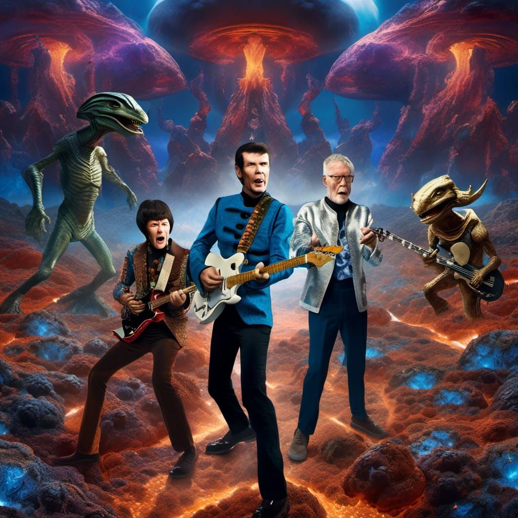 Screamo Starfleet Rebels in Cyberpunk Portraiture