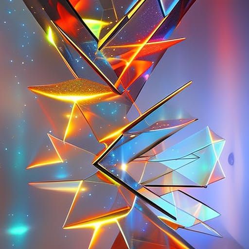 Vibrant Glass Emporium in an Iridescent Haze, in a Cyberpunk...