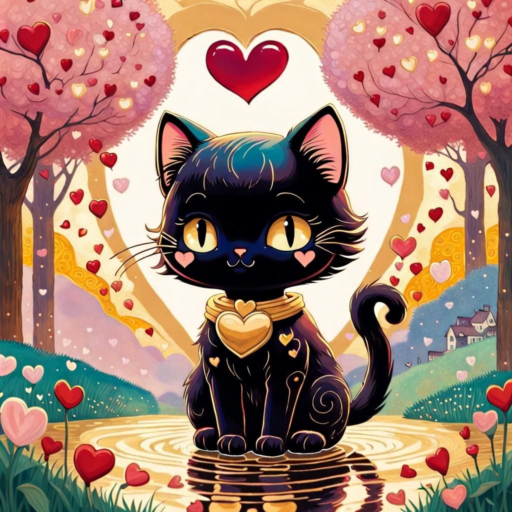 Golden Dream Chibi Cat