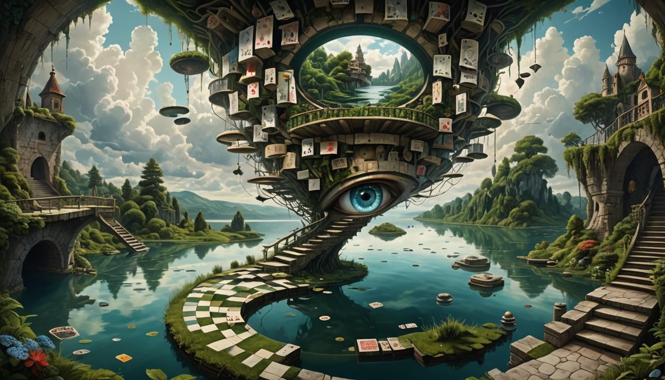 Dreamlike Surrealism in a Lush, Multiverse Landscape
