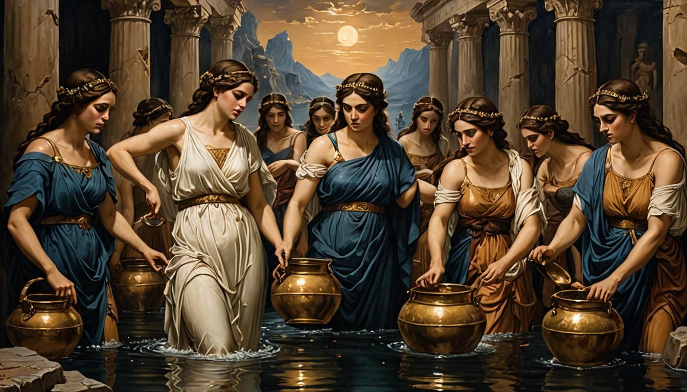 The Danaides - condemned in the underworld to eternally fill...