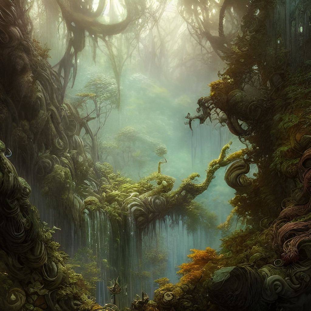 Ethereal Dreamscape in Intricate Matte Painting Style