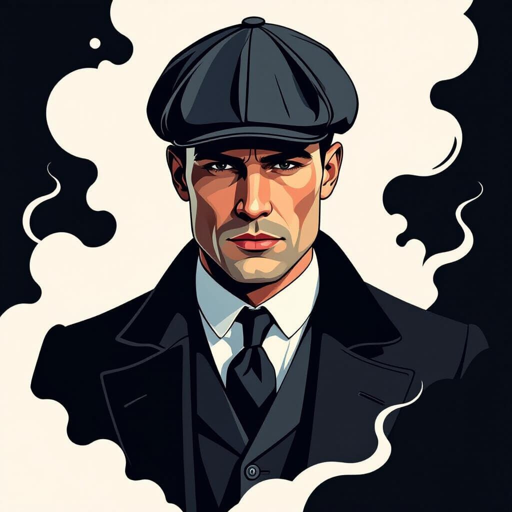 1920s Silhouette Portrait in Noir Style