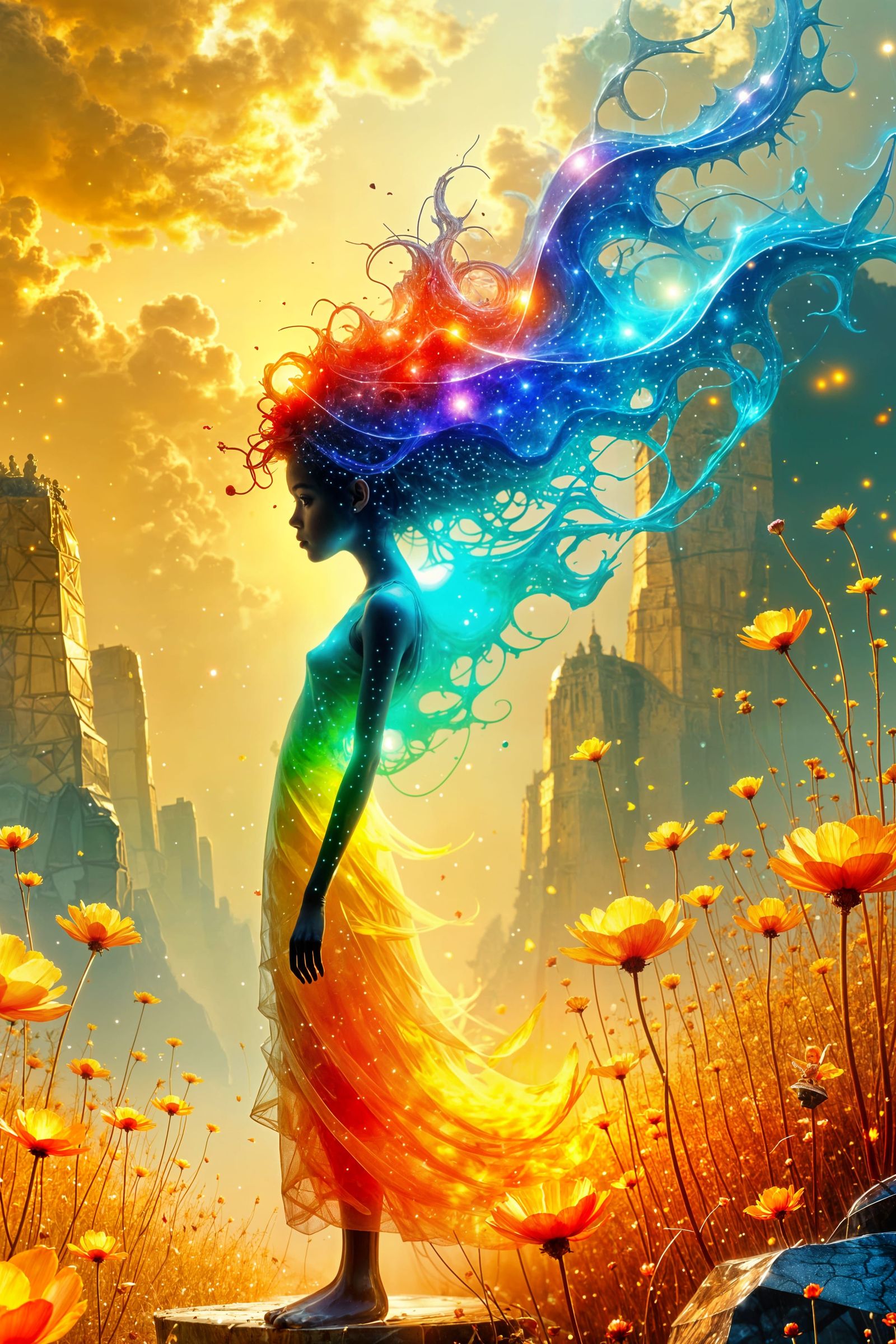 Divine Child of Earth, Wind, and Fire in Psychedelic Dreamsc...