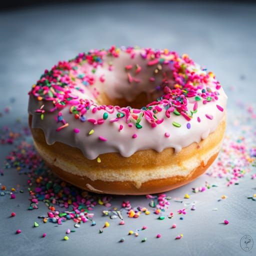 Scrumptious Sprinkle-Topped Doughnut
