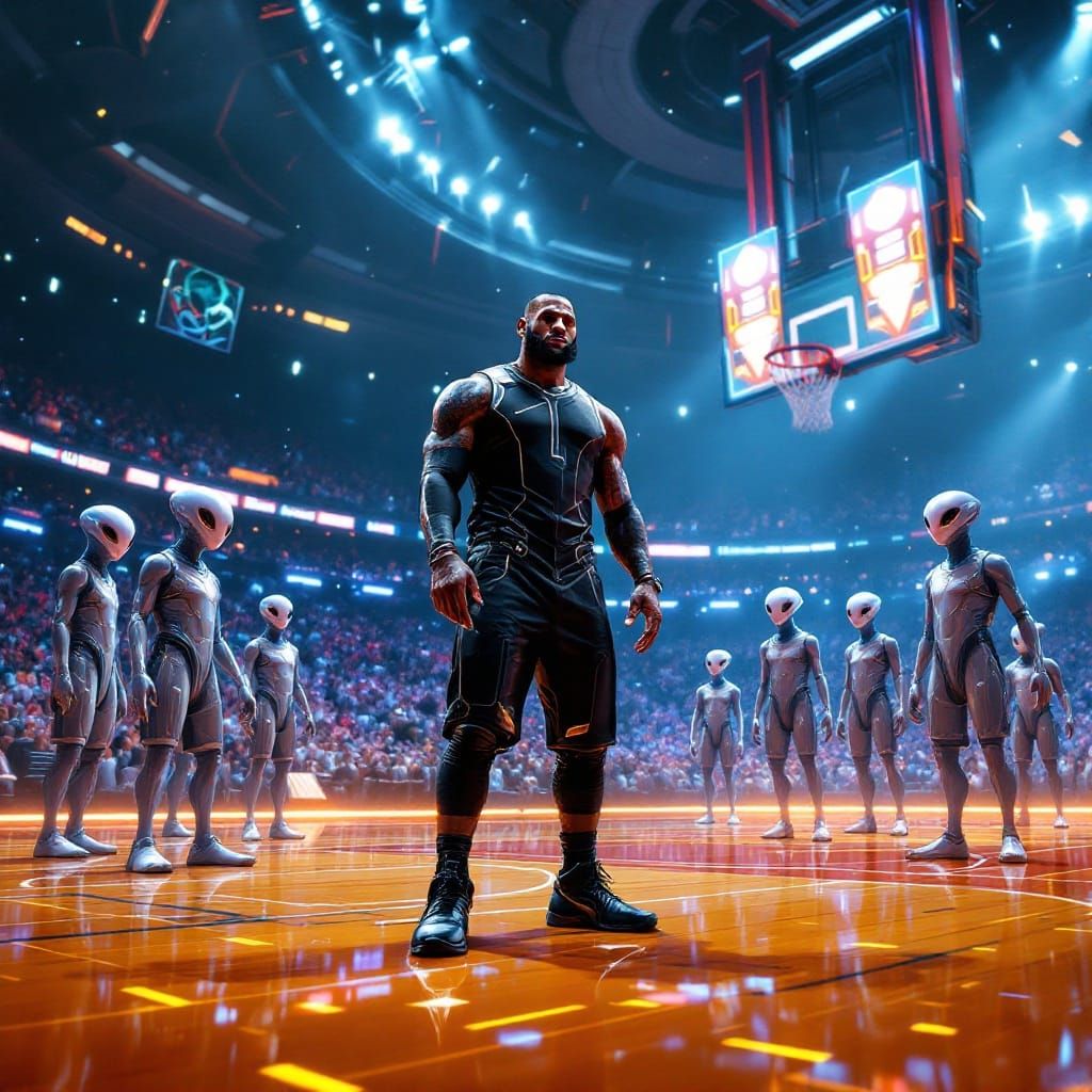 LeBron Teaches Alien Team Cosmic Basketball Skills in Cinema...