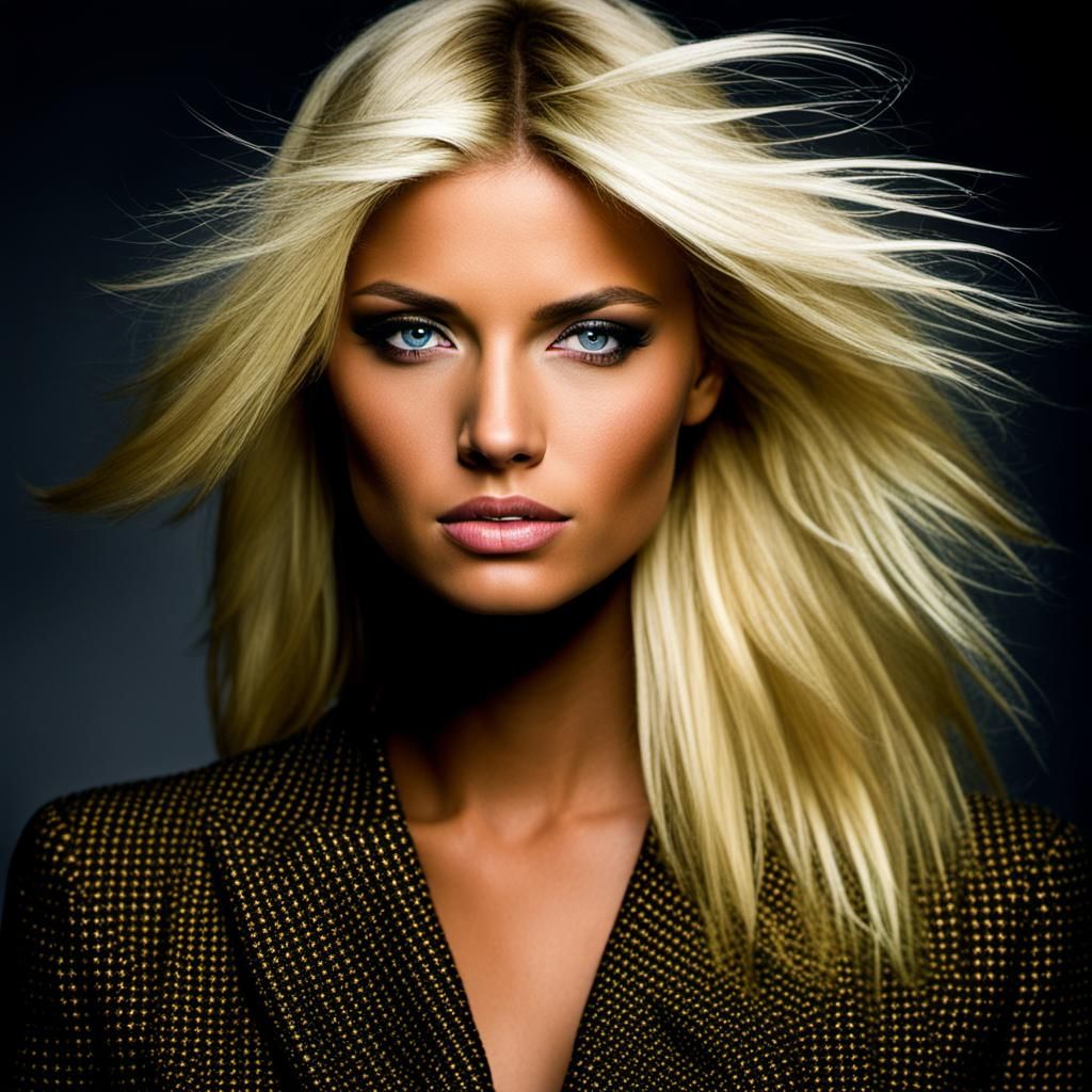 Blonde Woman in a Mysterious Moment