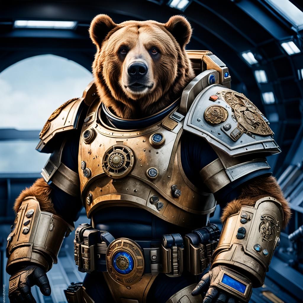 Cyberpunk Kodiak in Space Marine Armor