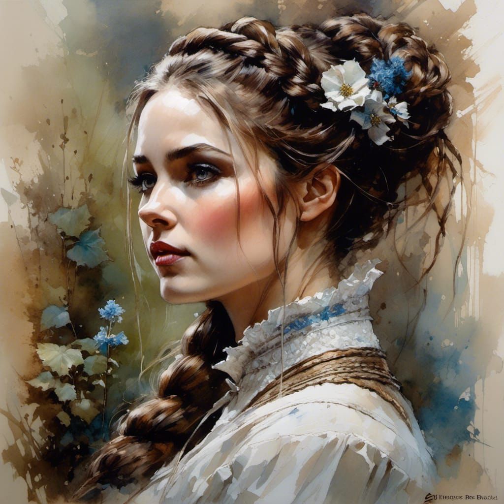 Elegant Victorian Lady in Modest Attire