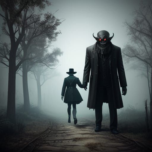 1950s Horror on Breadcrumb Trail in Anime Style