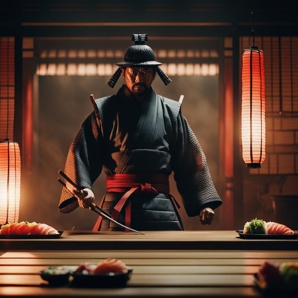 Epic Samurai Battles Sushi Enemies in Mysterious Dojo