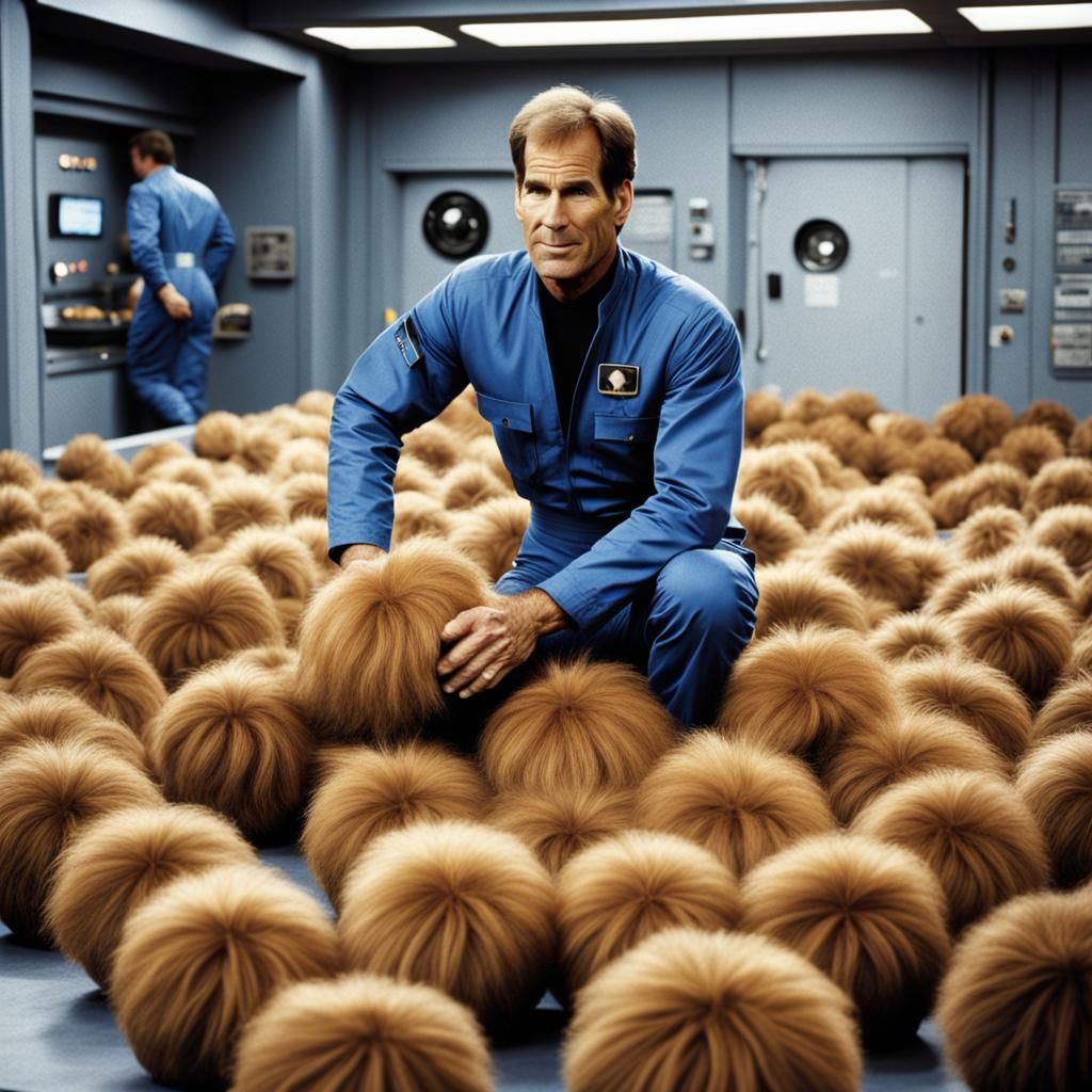 Fuzzy Chaos on Enterprise in Whimsical Sci-Fi Mural