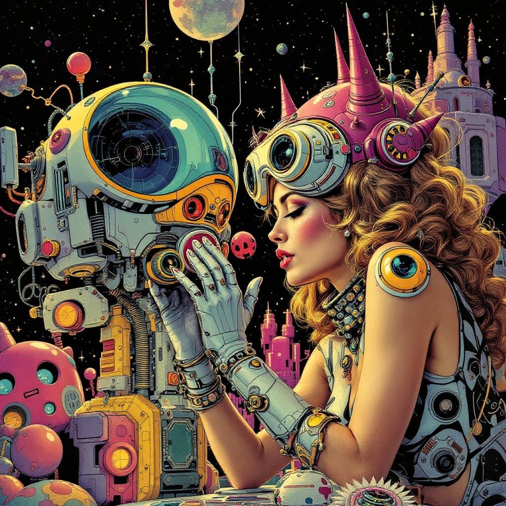 Retro-Futuristic Sci-Fi Pop Art