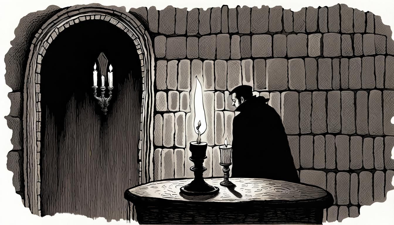 Cask of Amontillado in Edward Gorey Style