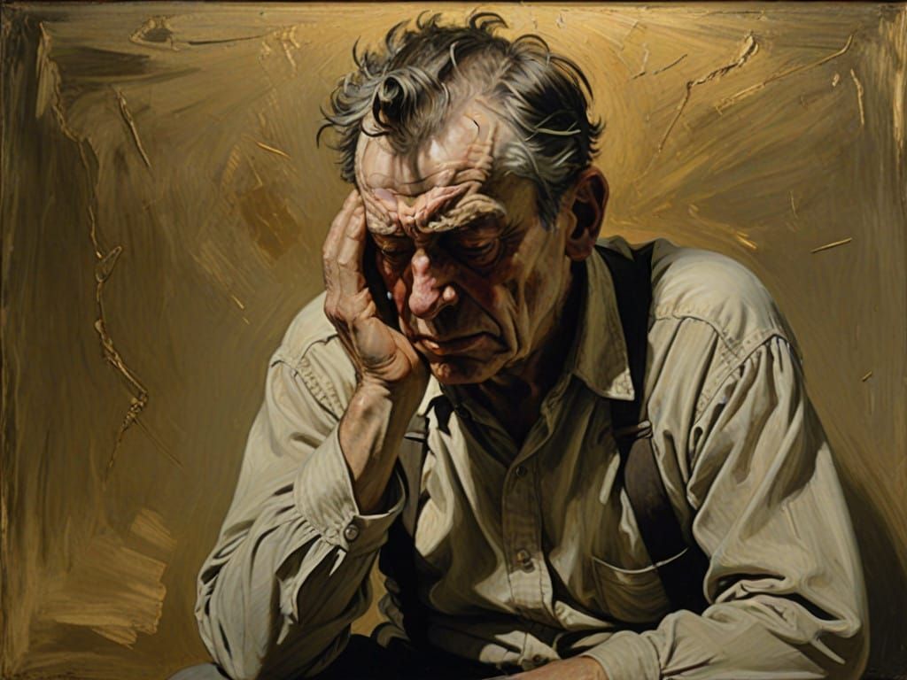 A Person Overwhelmed by Abdominal Pain