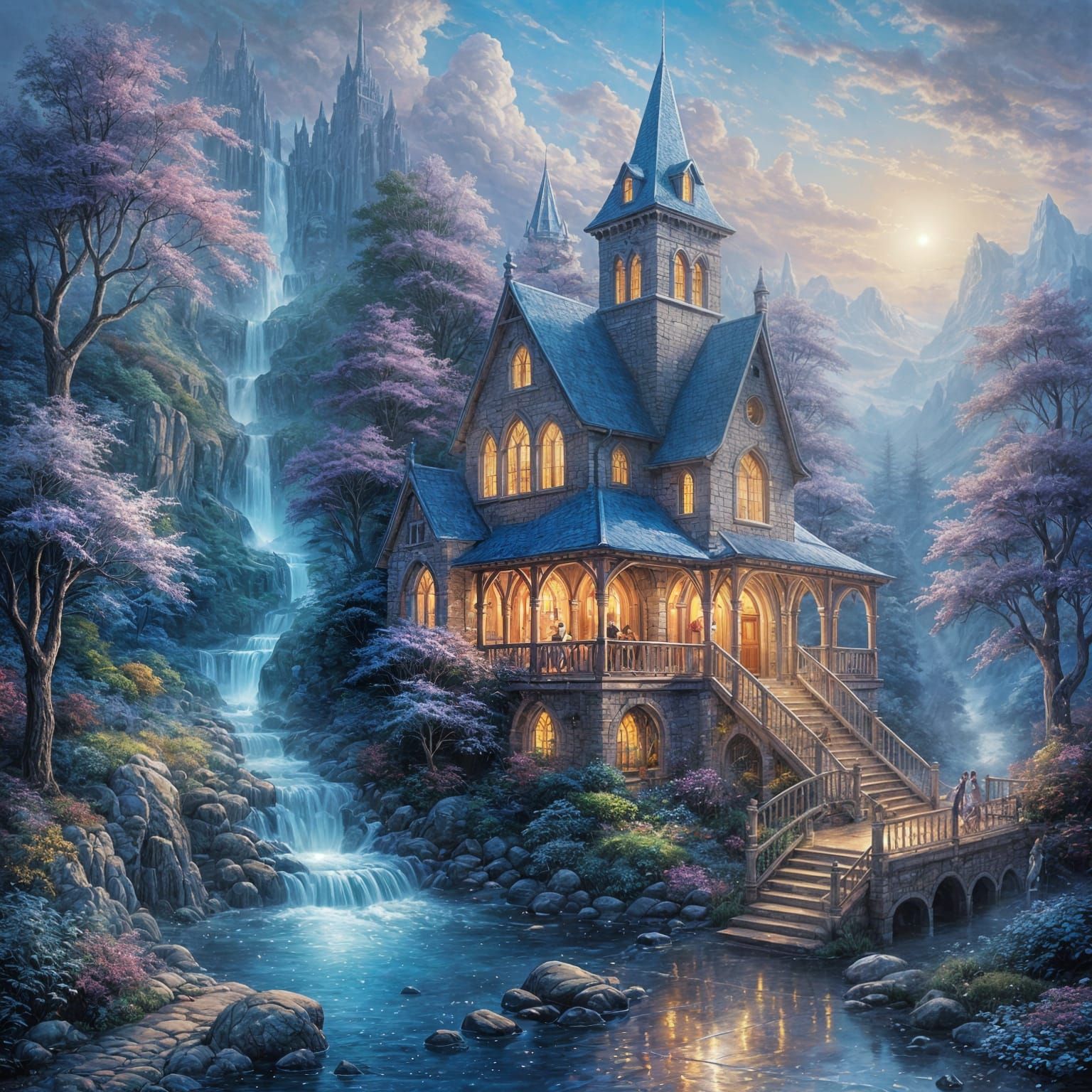 Whimsical Wizard's Pipe Organ Concert in Enchanted Castle