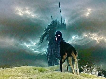 Dark Lord of Mordor's Winged Servant Frolics in Shadows