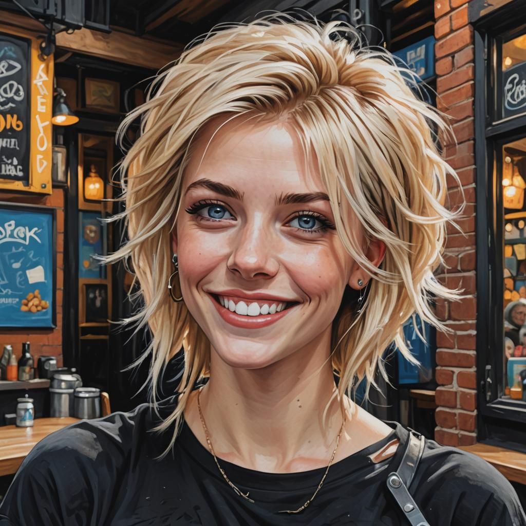 Vegan Lifestyle Model in Punk Hairstyle