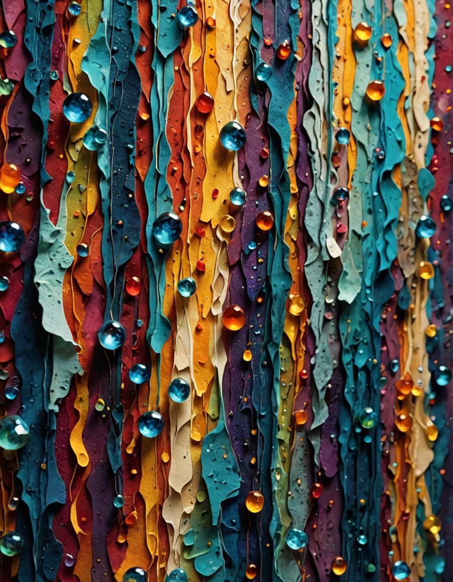 Pop Art Waterfall in Vibrant Colors