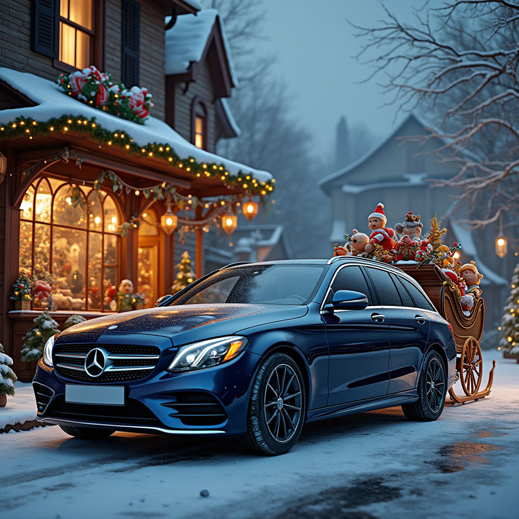 Magnificent Dark Blue Mercedes Sleighs Victorian Toy Shop at...