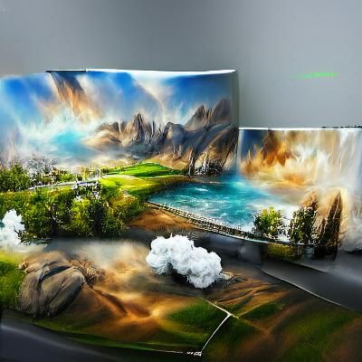 Ethereal 8K Landscapes in Stunning Airbrush Art
