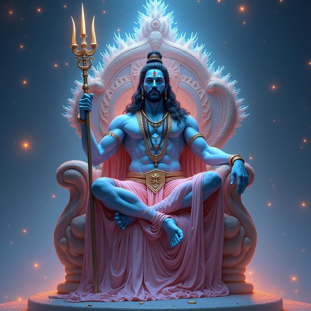 Lord Mahadev Reigns on Cosmic Throne with Serene Authority