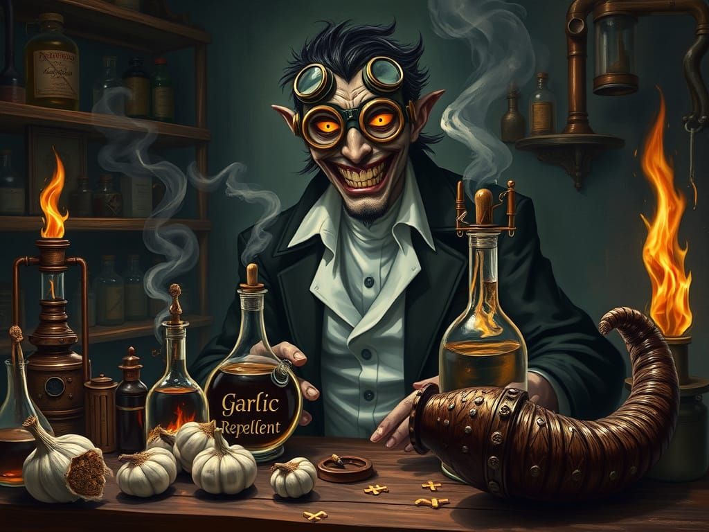 Steampunk Vampire Inventor