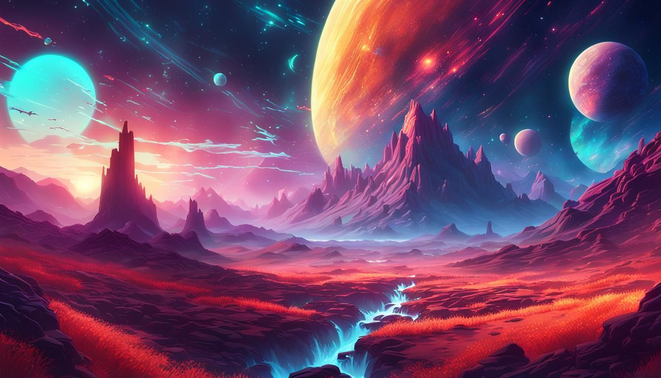 Cosmic Landscape in Unreal Engine Style