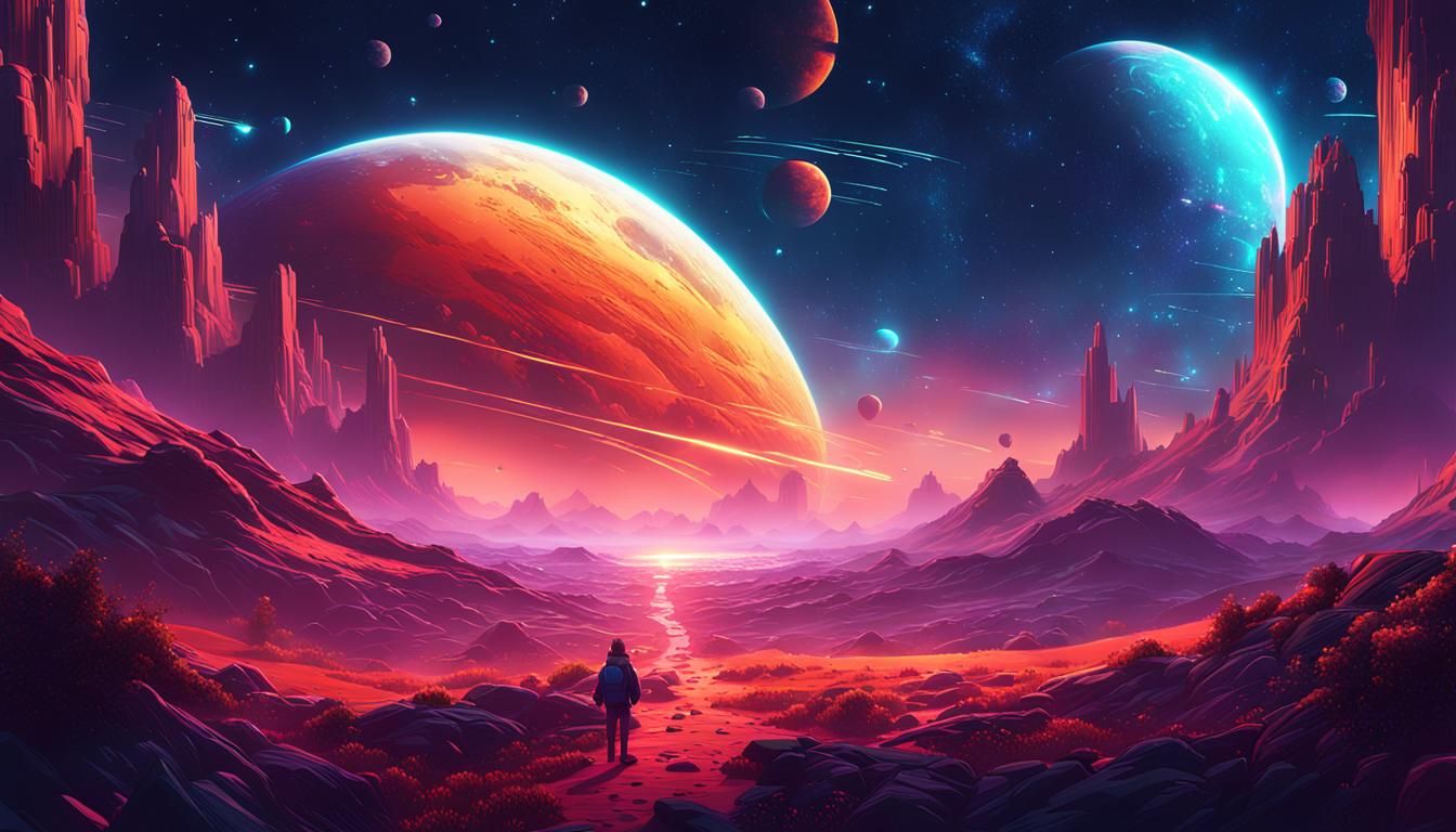 Spectacular Cosmic Landscape in Unreal Engine